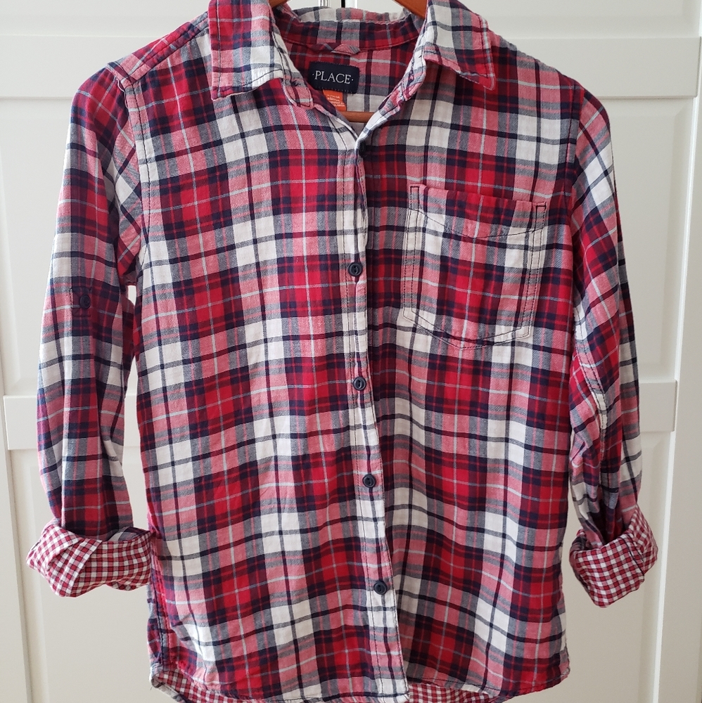 Children's Place Red Plaid Shirt